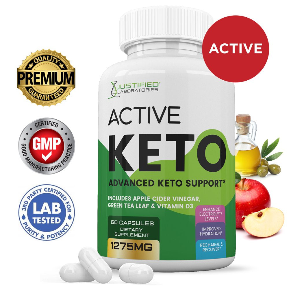 Active Keto ACV Pills 1275Mg Dietary Supplement 60 Capsules