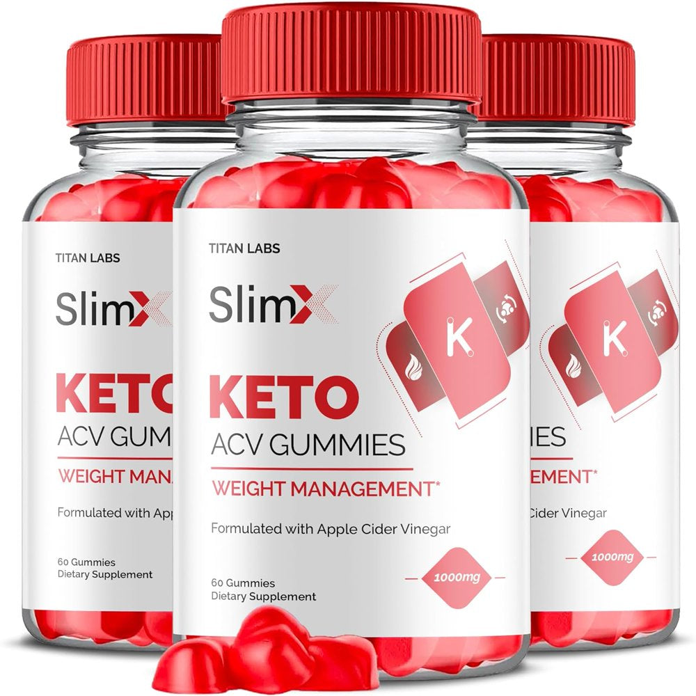 (3 Pack) Slimx Keto ACV Gummies - Apple Cider Vinegar Supplement for Weight Loss - Energy & Focus Boosting Dietary Supplements for Weight Management & Metabolism - Fat Burn - 180 Gummies