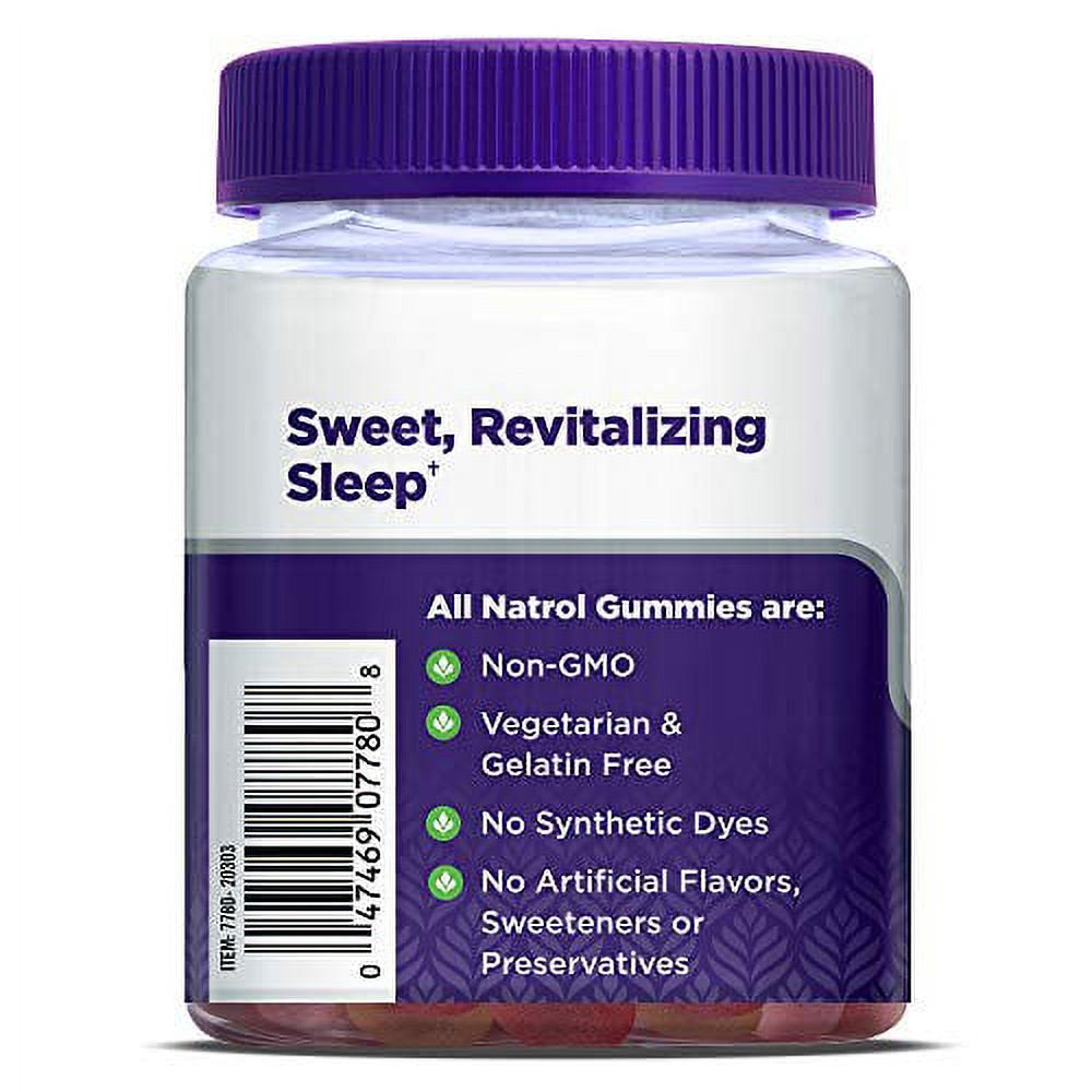 Natrol Sleep+ Immune Health, Melatonin and Elderberry, Zinc, Vitamin C and D, Sleep Aid Gummies, 100% Drug Free Gummy, 50 Count