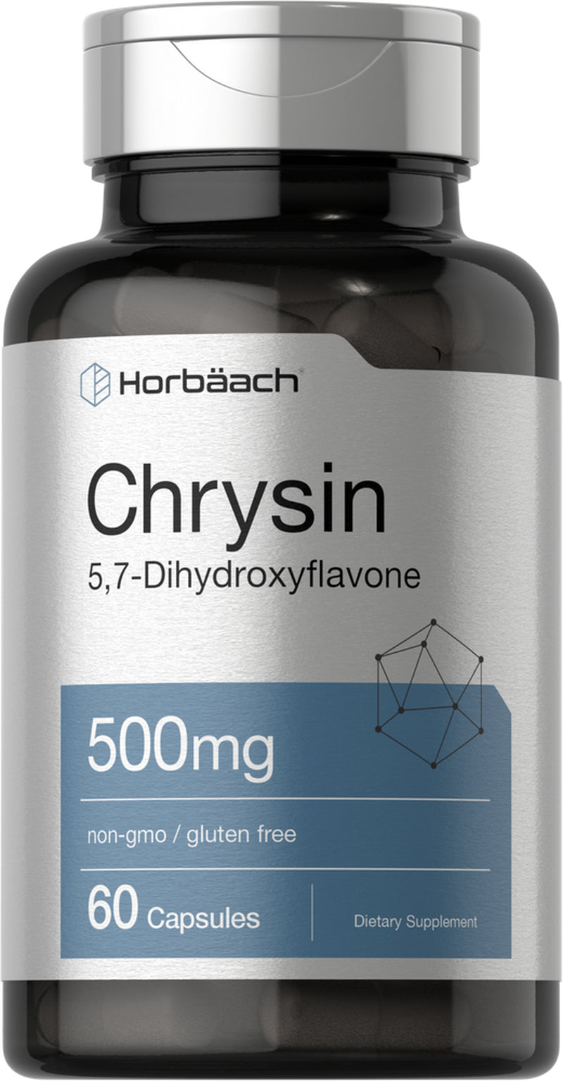Chrysin 500Mg | 60 Capsules | Passion Flower Extract | by Horbaach