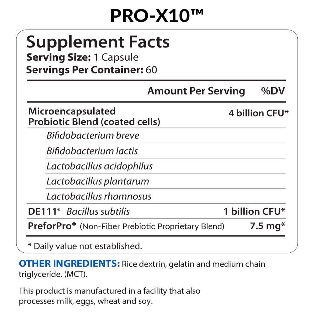 Biotrust Pro-X10 2.0 Probiotic Supplement for Immune System Support and GI Health Formula with Prebiotics, Gluten, Soy and Dairy Free, Non GMO Probiotic Digestion Support Supplement (60 Servings)