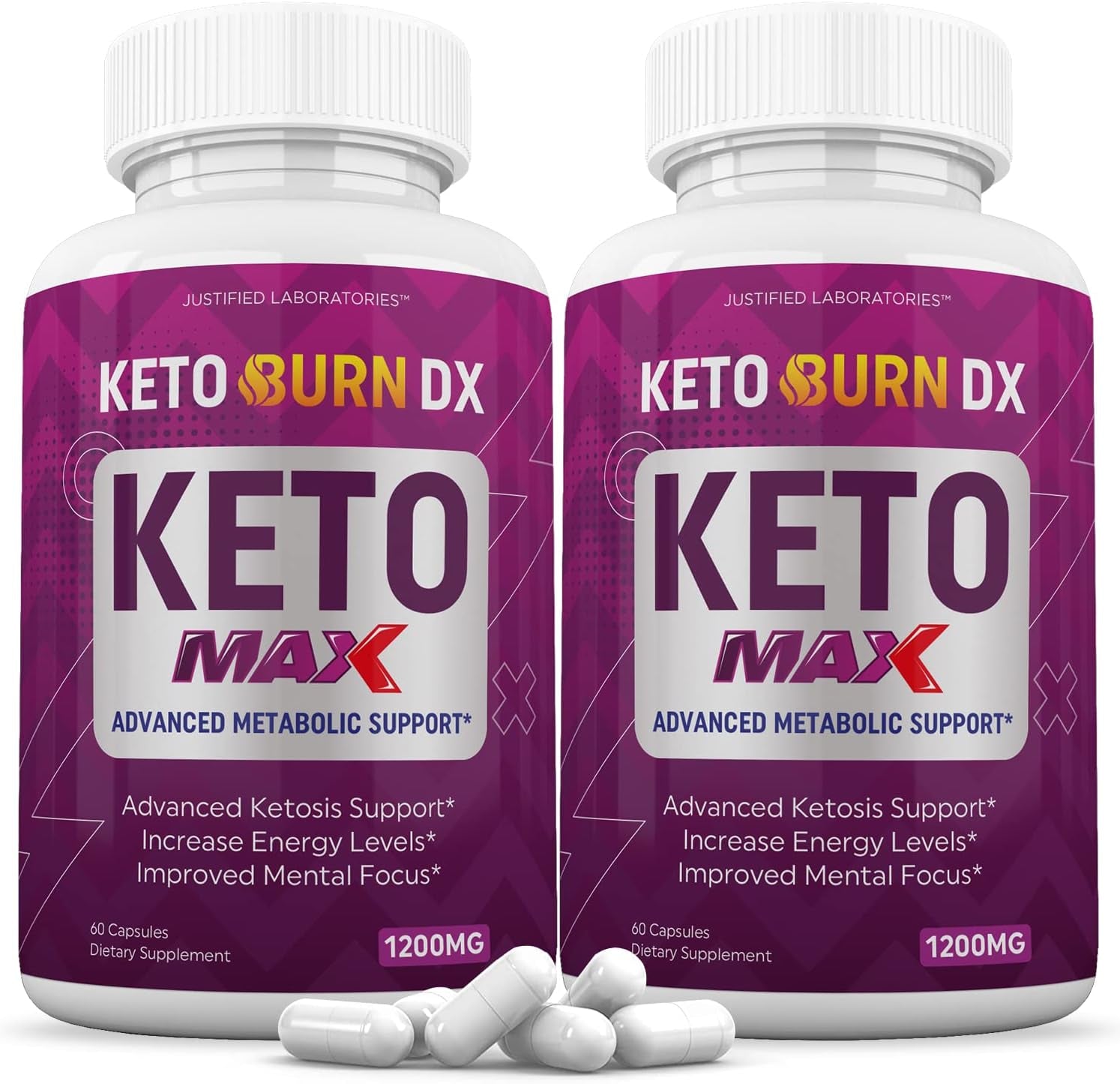 (2 Pack) Keto Burn DX Max Pills 1200MG Includes Includes Apple Cider Vinegar Gobhb Exogenous Ketones Advanced Ketosis Support for Men Women 120 Capsules