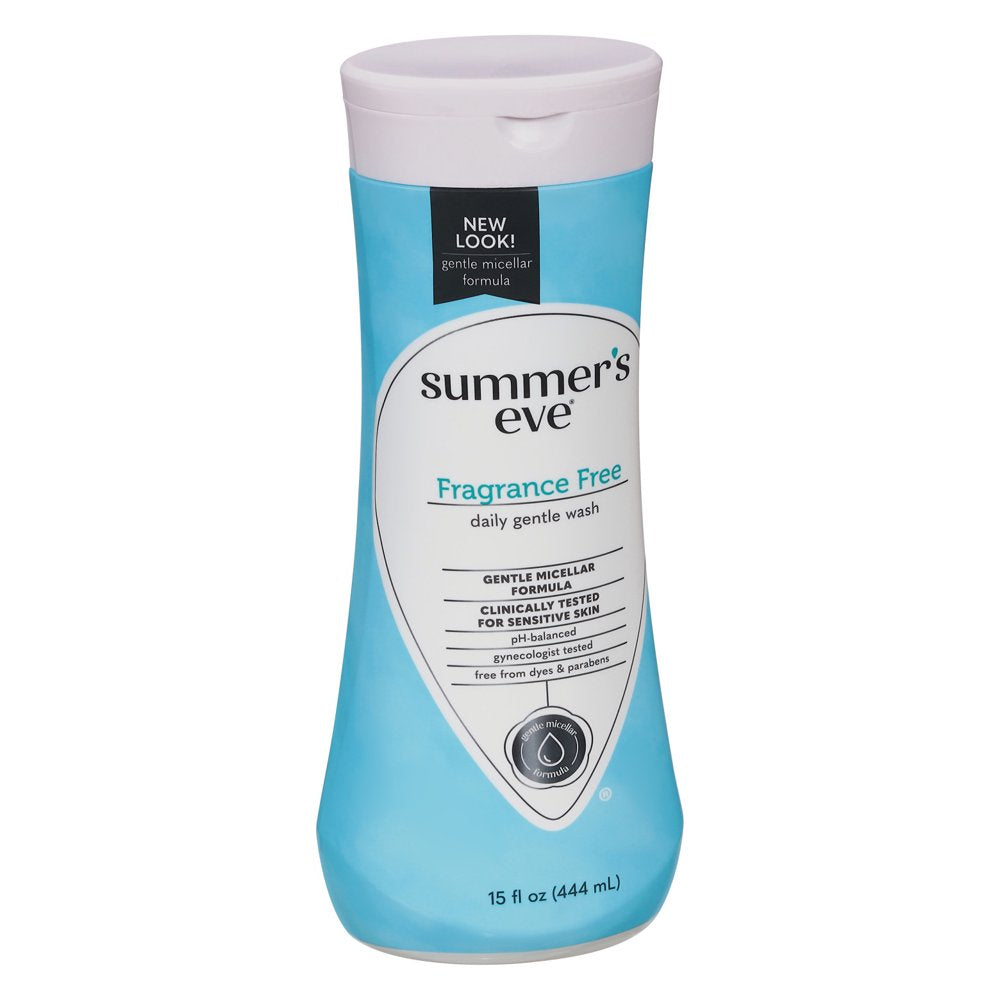 Summer’S Eve Fragrance Free Gentle Daily Feminine Wash, Removes Odor, Ph Balance, 15 Fl Oz