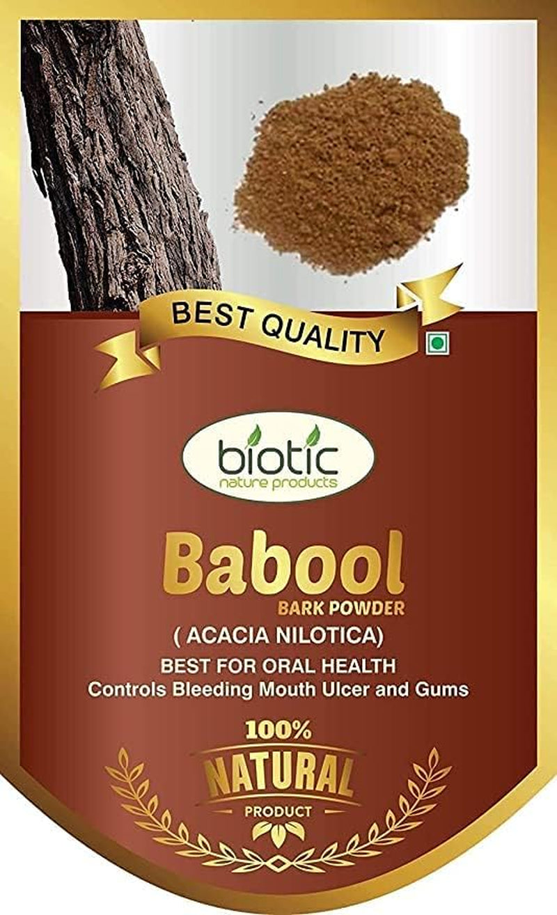 Kent Biotic Natural Babool Bark Powder | Babul Powder | Acacia Nilotica | Babool Gum Powder, 200 G