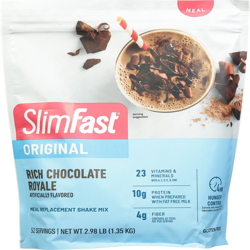 Slimfast Original, Meal Replacement Shake Mix, Rich Chocolate Royale, 2.98 Lb (1.35 Kg)