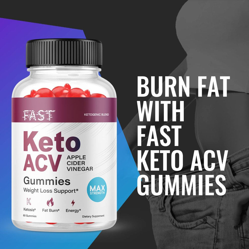 (1 Pack) Fast Keto ACV Gummies - Supplement for Weight Loss - Energy & Focus Boosting Dietary Supplements for Weight Management & Metabolism - Fat Burn - 60 Gummies