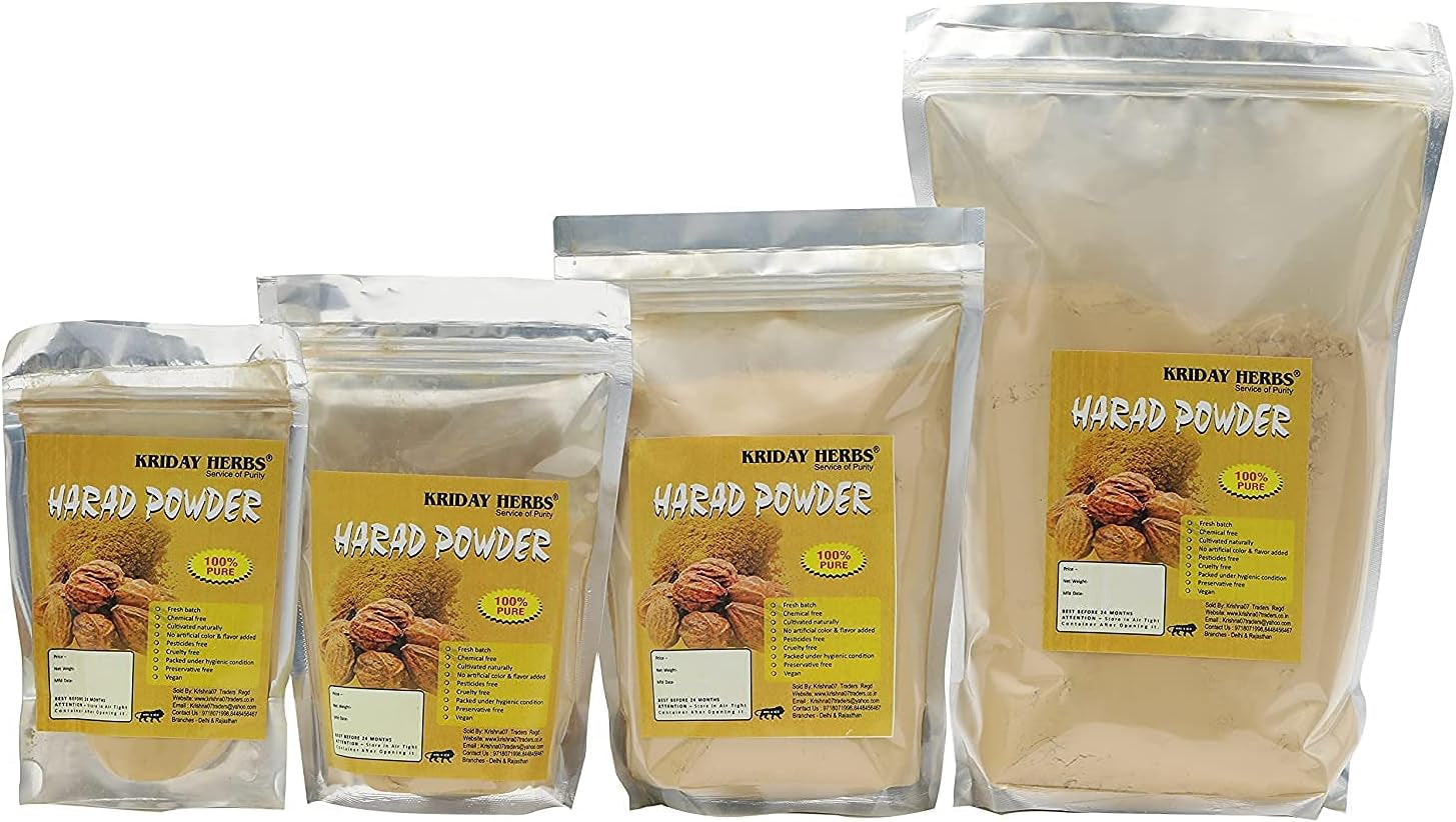 Veena Pure and 100% Natural Harad Powder, Kadukkai/Haritaki/Terminalia Chebula Powder (1 Kg)