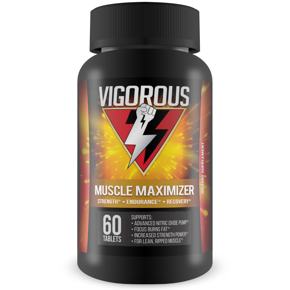 Vigorous Muscle Maximizer - Nitric Oxide Booster - Increase Strength, Endurance, and Performance - Reduce Recovery Times - Build Muscle - 60 Capsules