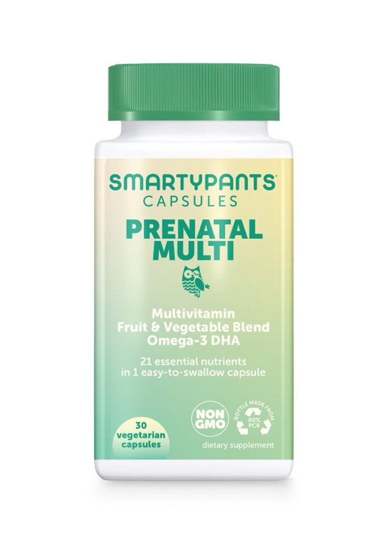 Smartypants Prenatal Multivitamin Fruit & Vegetable with Omega-3 DHA -- 30 Vegetarian Capsules