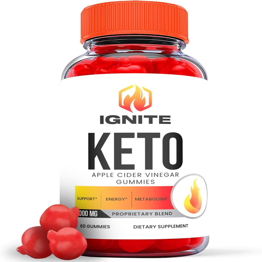 (1 Pack) Ignite Keto ACV Gummies - Apple Cider Vinegar Supplement for Weight Loss - Energy & Focus Boosting Dietary Supplements for Weight Management & Metabolism - Fat Burn - 60 Gummies