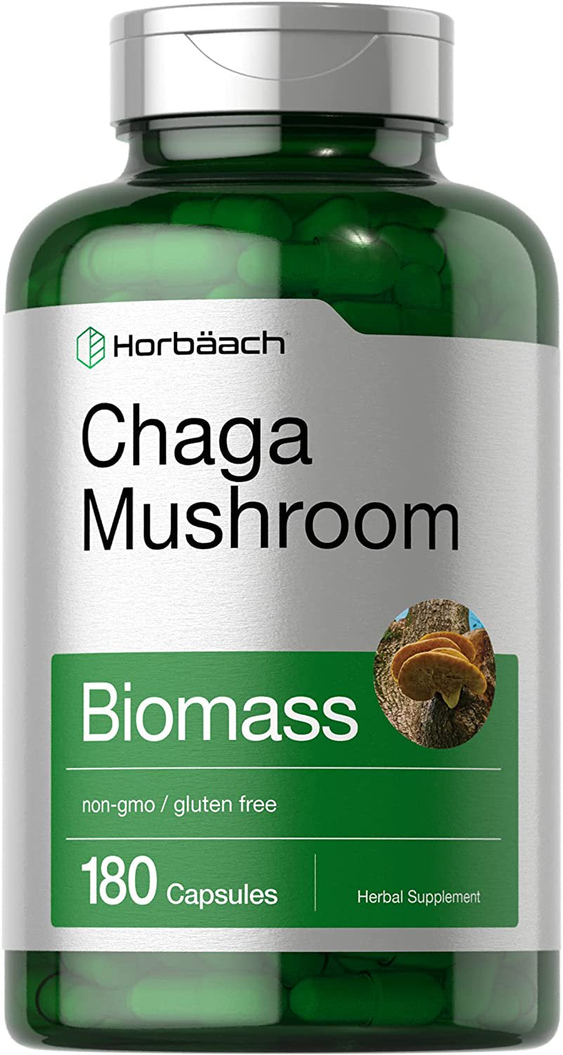 Chaga Mushroom Supplement | 180 Capsules | by Horbaach