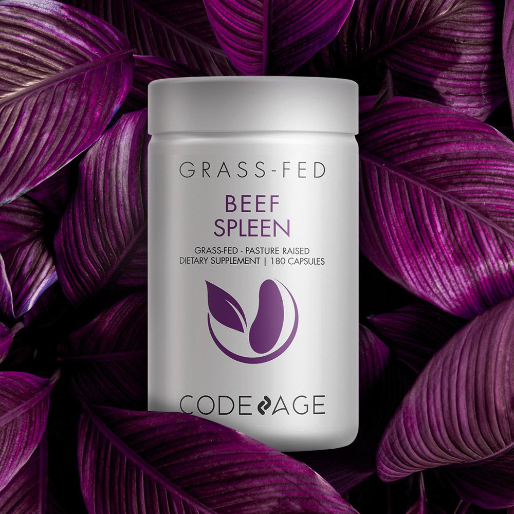 Codeage Grass-Fed Beef Spleen, Grass-Finished, Pasture-Raised, Non-Defatted Glandular Supplement, 180 Ct