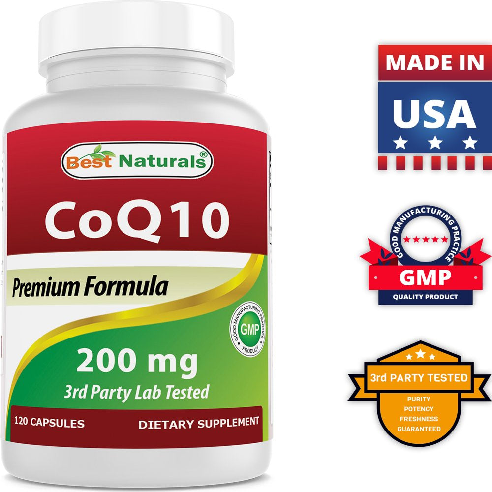 2 Pack Best Naturals COQ10 200 Mg 120 Capsules