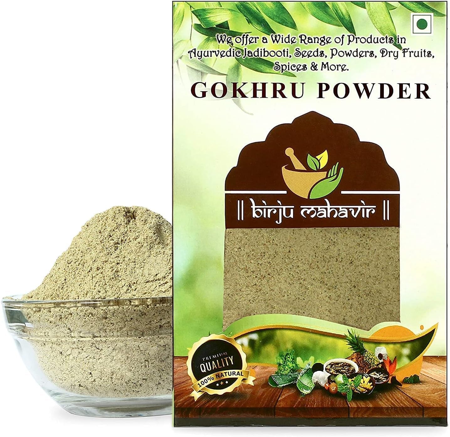 BETT Birju Mahavir Gokhru Powder - Gokshura Powder, Multi-Colored, 100 Gram