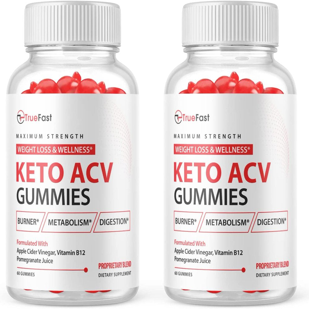 (2 Pack) True Fast Keto ACV Gummies - Supplement for Weight Loss - Energy & Focus Boosting Dietary Supplements for Weight Management & Metabolism - Fat Burn - 120 Gummies