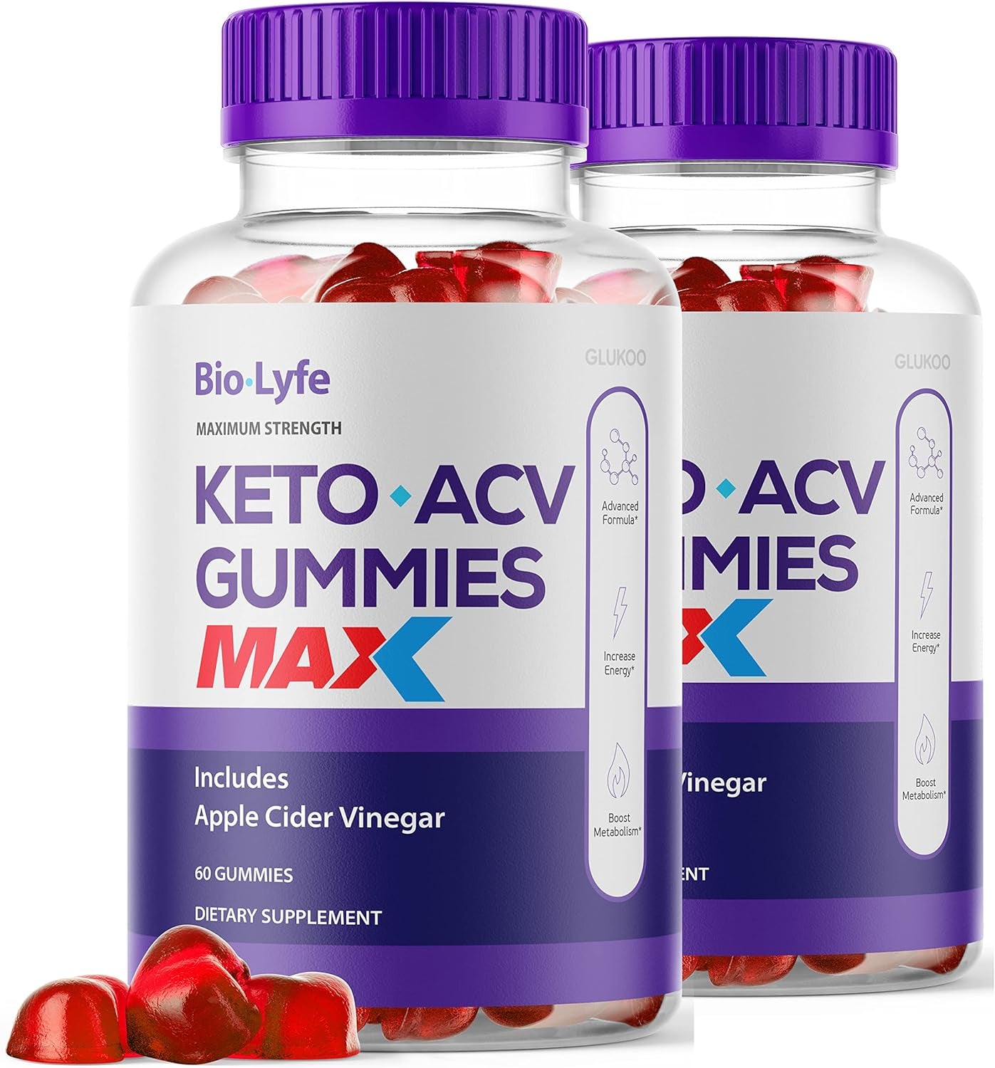 (2 Pack) Biolyfe Max Keto ACV Gummies - Biolife Gummys Formula, Bio Lyfe + Gummy S, Byolyfe, Byolife, Maxx ACV, Biolyfe Keto ACV Gummies Maximum Strength, Lifes, Biolyfe Gummies plus for 60 Days