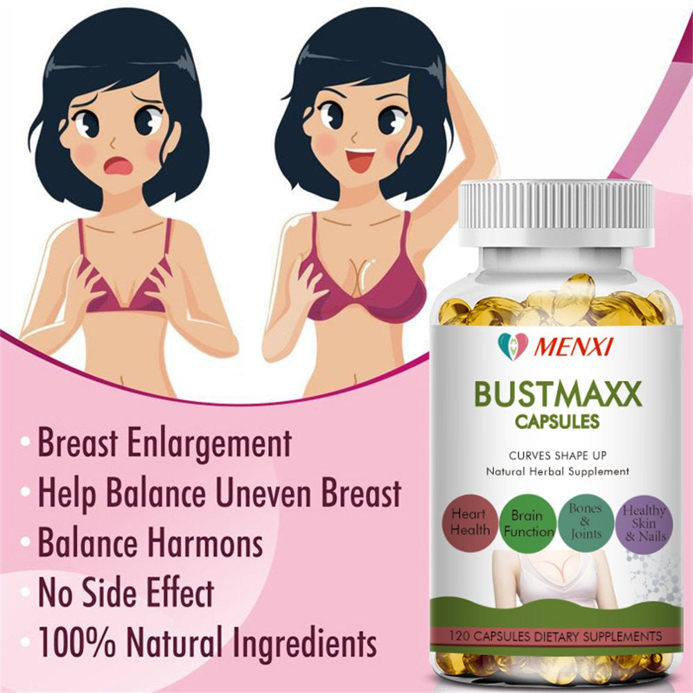 100% Breast Pills for Women, All-Natural Ingredients, 120 Capsules