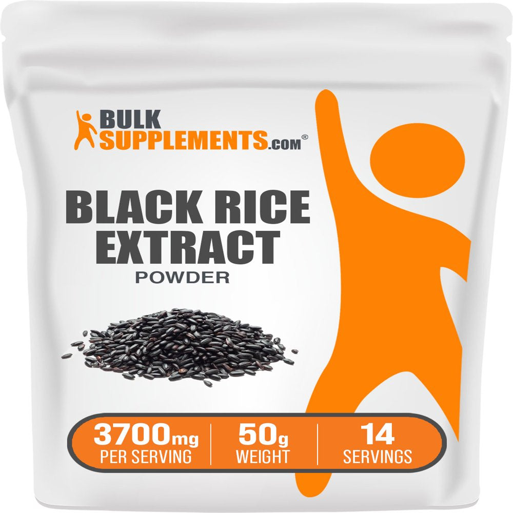 Bulksupplements.Com Black Rice Extract Powder, 3700Mg - Heart & Vision Support (50G - 14 Servings)