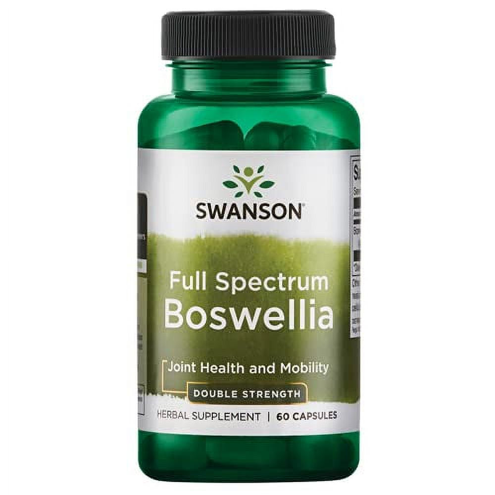 Swanson Boswellia Joint Mobility Respiratory Health Support Supplement Full Spectrum Double Strength 800 Mg 60 Capsules