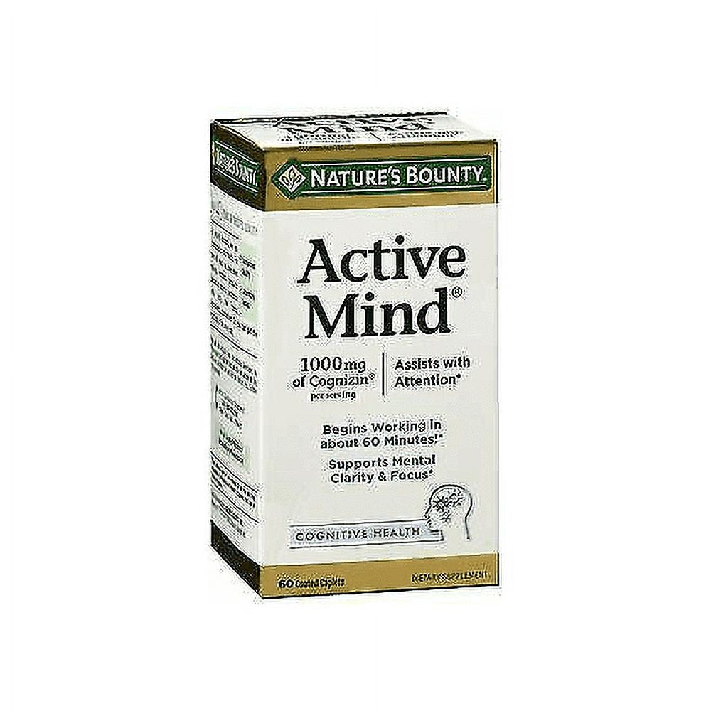 Nature'S Bounty Active Mind Cognitive Health Coated Relief, 60Ct, 4-Pack