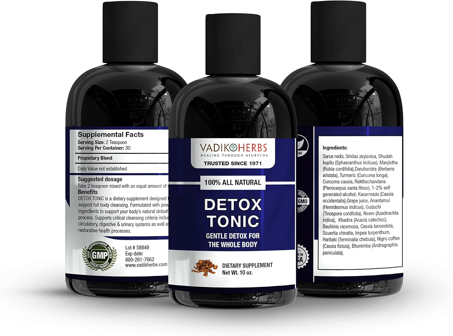 Vadik Herbs Detox Tonic-Cleanse Detox Drink, Ultimate Body Detox for Men and Women 10 Oz, Liver Cleanse, Extra Strength Detoxification