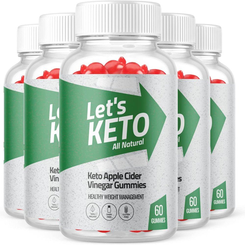 (5 Pack) Let'S Keto ACV Gummies - Supplement for Weight Loss - Energy & Focus Boosting Dietary Supplements for Weight Management & Metabolism - Fat Burn - 300 Gummies