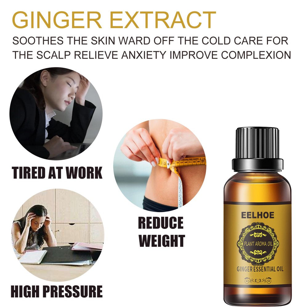 30Ml Belly Drainage Ginger Oil Natural Slimming Massage Oil Natural Drainage Ginger Oil Essential 1PCS