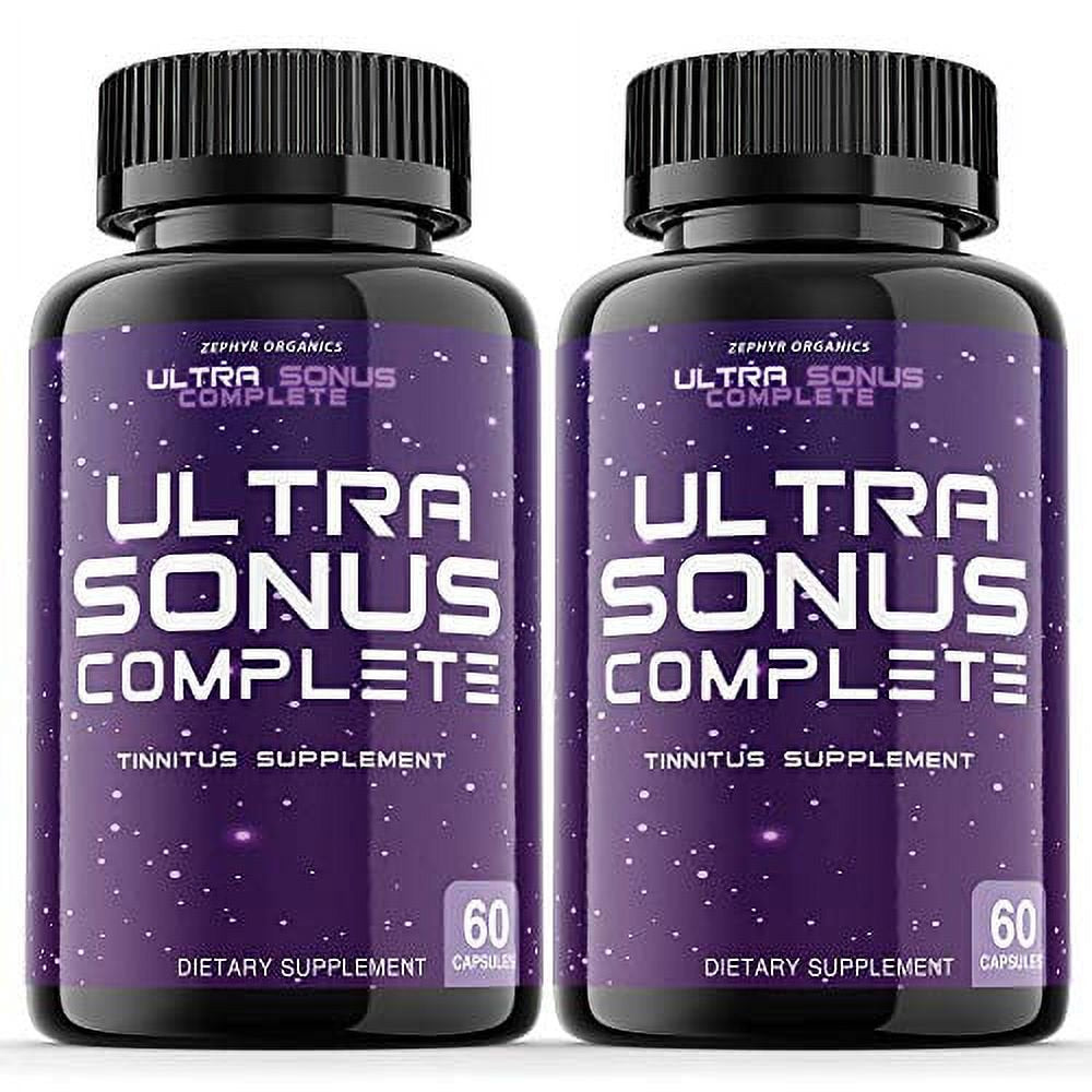 Ultra Sonus Complete Tinnitus Supplement Pills, Premium Sonus Relief Supp Capsules for the Original Brand Only (2 Pack - 120 Capsules)