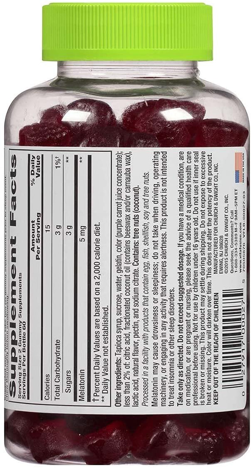 Vitafusion Extra Strength Melatonin Gummies, Blackberry 1 120 Each - (Pack of 2)