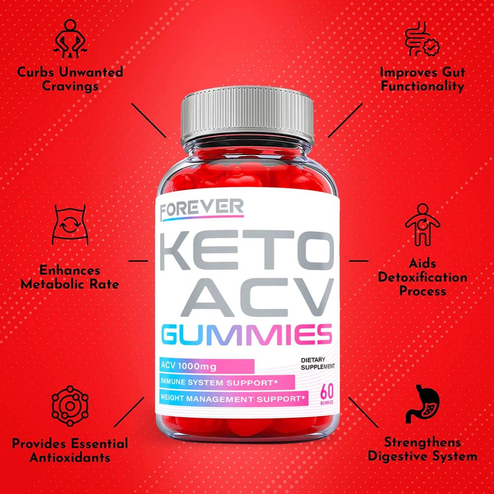 (1 Pack) Forever Keto ACV Gummies - Supplement for Weight Loss - Energy & Focus Boosting Dietary Supplements for Weight Management & Metabolism - Fat Burn - 60 Gummies