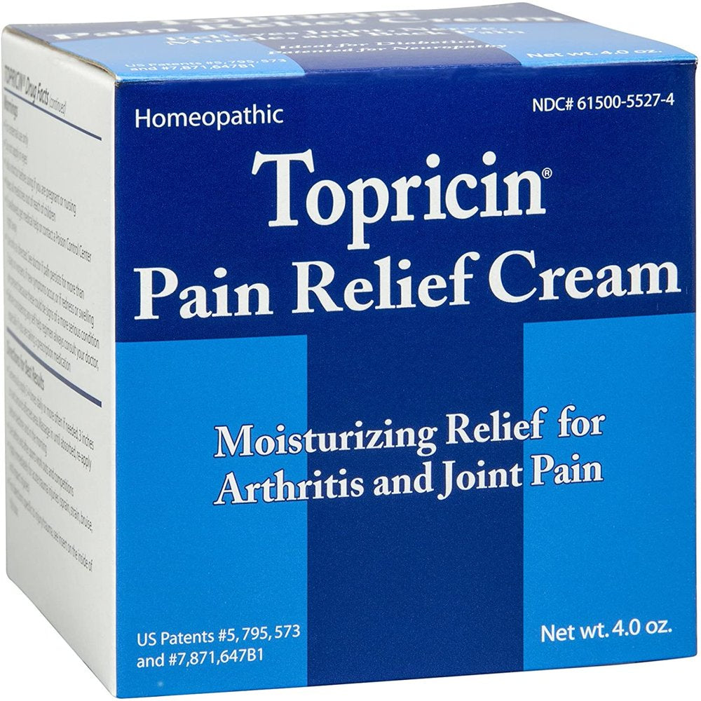 Topricin Pain Relief Cream 4 Oz (Pack of 3)