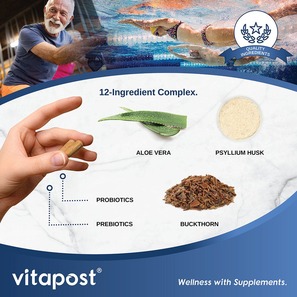 Vitapost Colon Detox plus 15-Day Digestive Cleanse Supplement - 60 Capsules