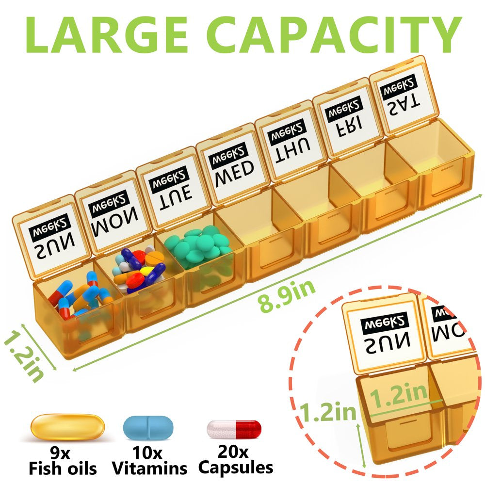 Zzteck Monthly Pill Organizer 28 Day Pill Box Organizerd by Week, Large 4 Weeks One Month Pill Cases with Dust-Proof Container for Pills/Vitamin/Fish Oil/Supplements