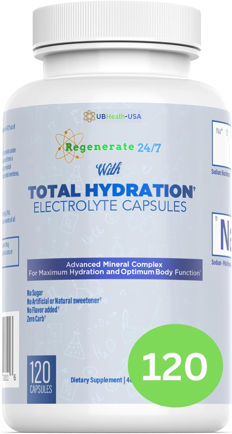 Total Hydration Electrolyte Replacement Mix Unflavored 500 Mg Potassium Citrate & Potassium Gluconate - Magnesium Citrate - Zink - Pink Salt - Sodium Bicarbonate -No Sweeteners – No Allulose (Powder)