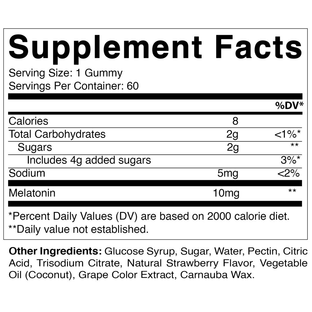 2 Pack - Vitamatic Melatonin 10Mg per Gummy - 60 Servings - 60 Vegetarian Gummies - Non-Habit Forming Sleep Aid Supplement