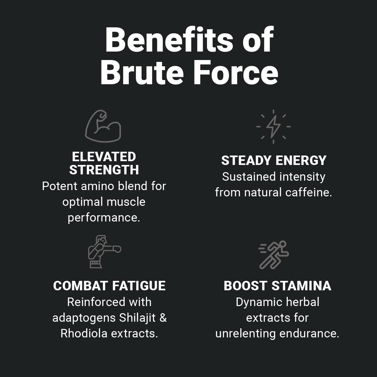 Wilderness Athlete - Brute Force Pre-Workout | Best Pre Workout Powder for Women & Men - Preworkout Drink Supplements with Natural Caffeine - Workout Supplement for Men & Women (Green Apple)