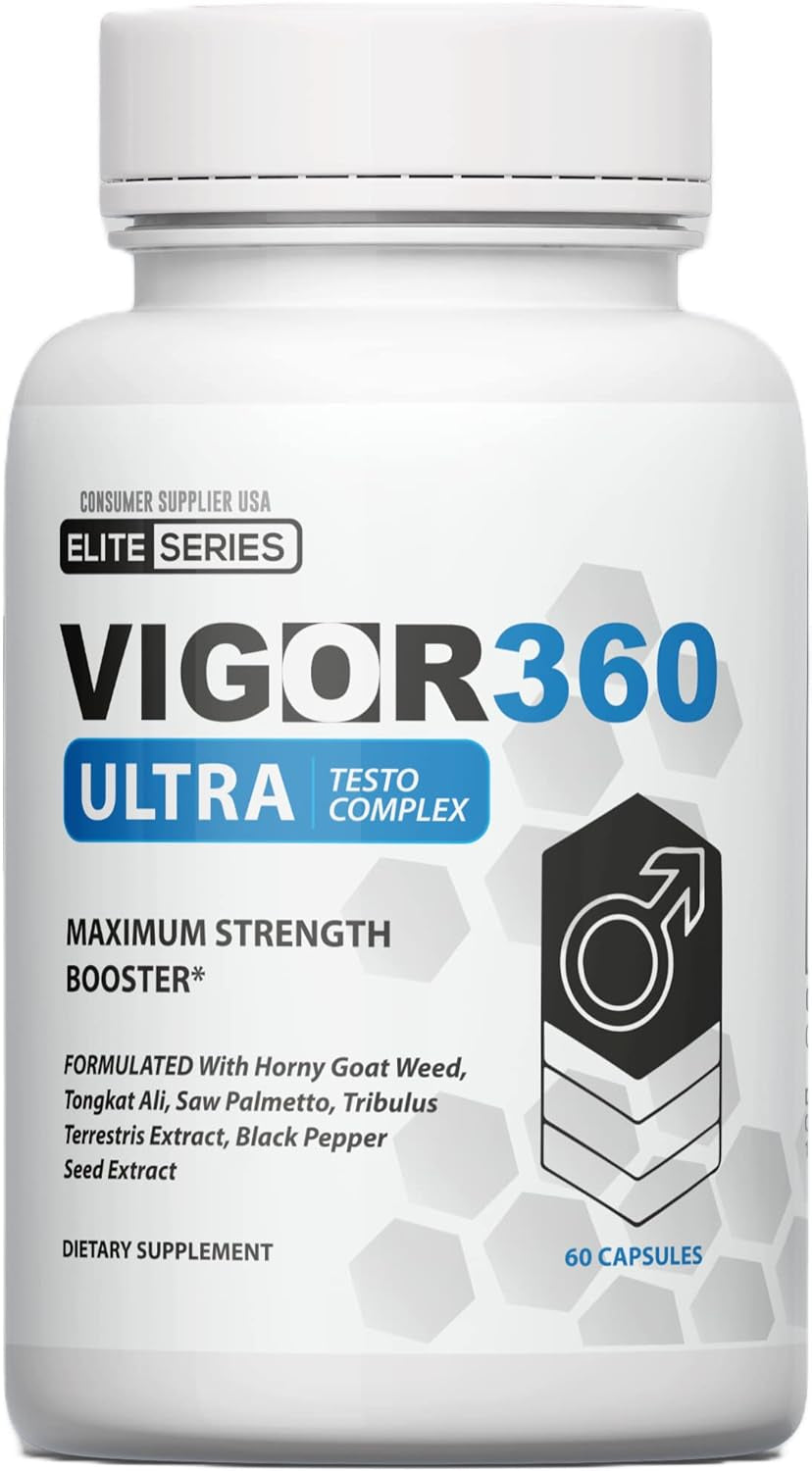 VIGOR 360 ULTRA TESTO COMPLEX - 60 Capsules - 30 Days of Testosterone Rejuvenation - Athletic and Mental Performance Booster.