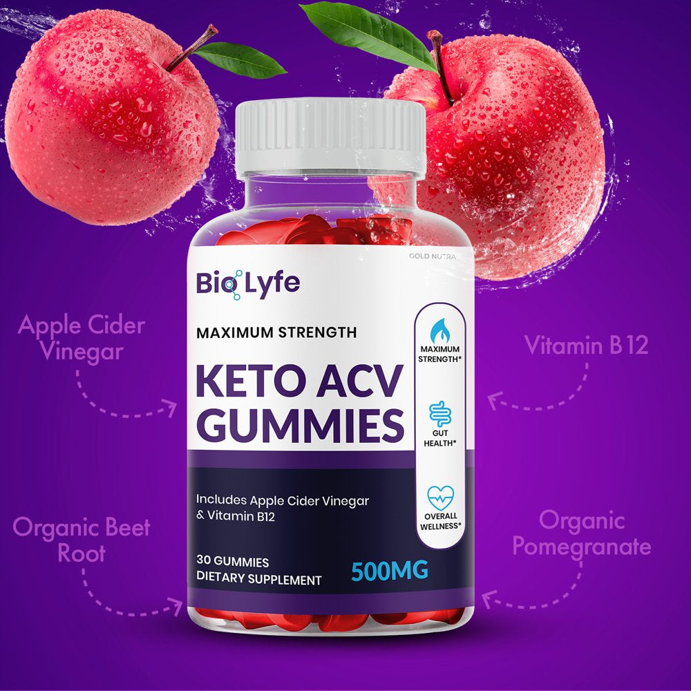 Bio Lyfe Keto ACV Gummies, Official Maximum Strength Bio Lyfe Gummies (2 Pack)