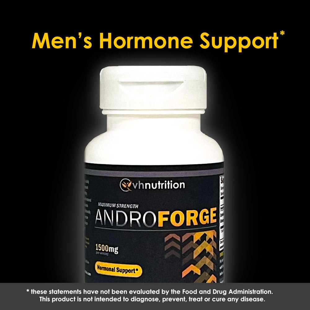 VH Nutrition ANDROFORGE | Natural Testosterone Booster* | Tongkat Ali, Ashwagandha, Epimedium | 1500Mg Proprietary Formula | 60 Capsules