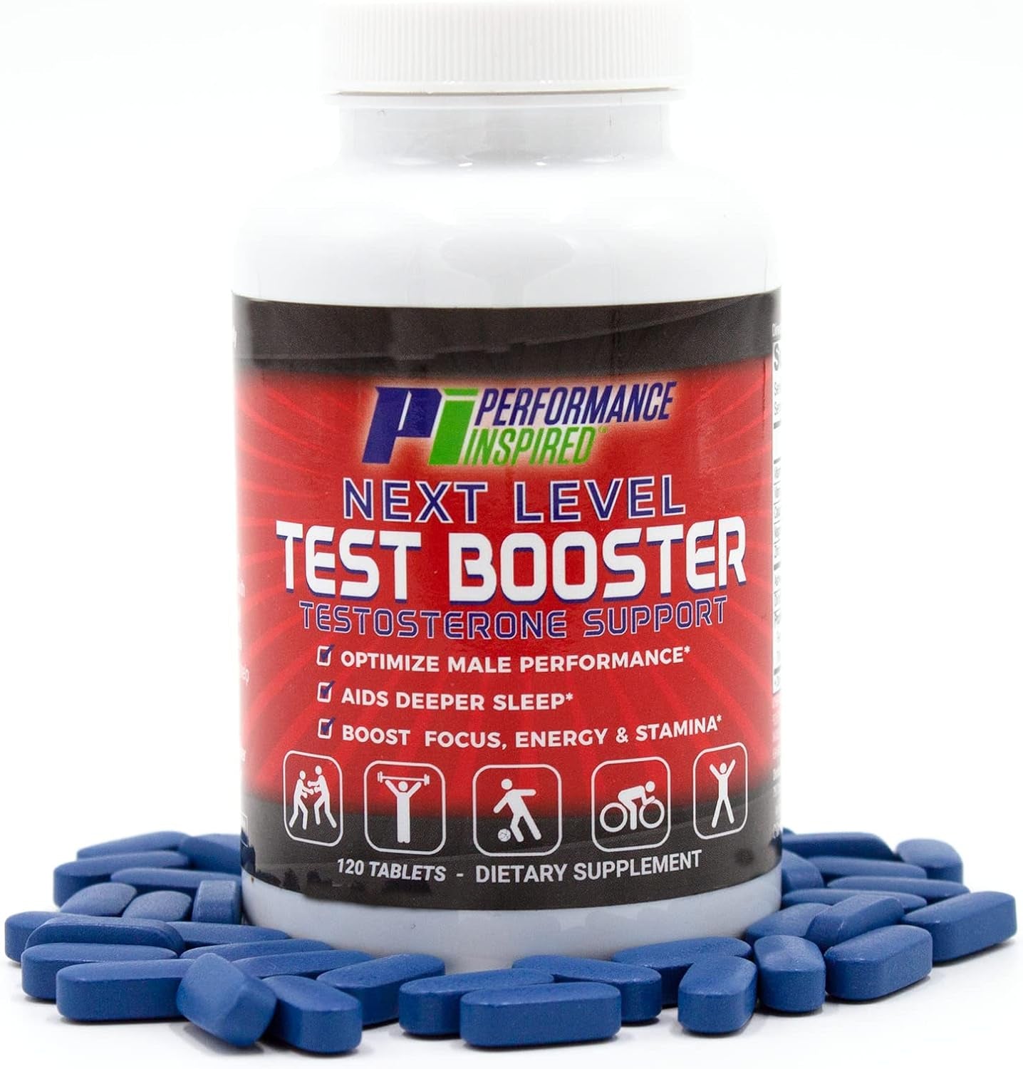 PERFORMANCE INSPIRED - Next Level Test Booster - T Booster - Test Support - Ashwagandha Root Extract - 120 Count