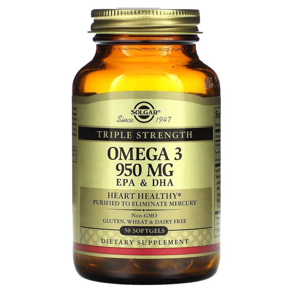 Solgar, Omega-3, EPA DHA, Triple Strength, 950 Mg, 50 Softgels