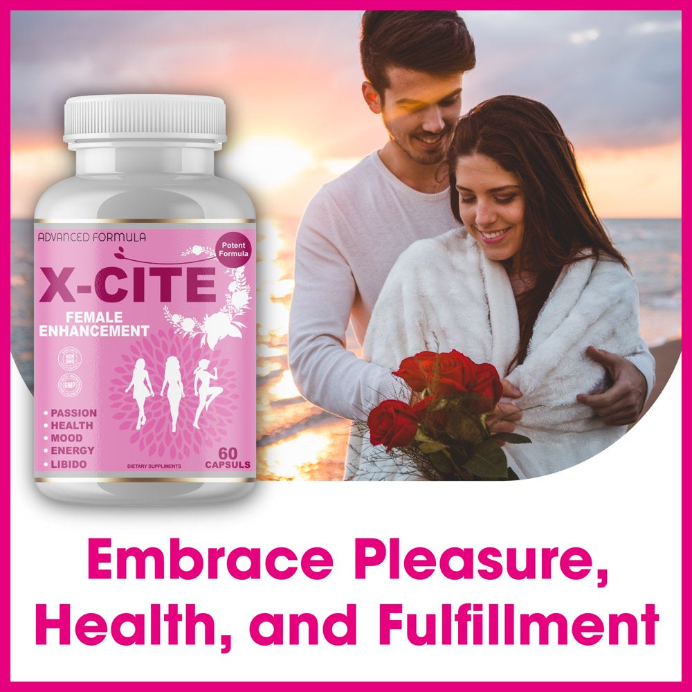 X-Cite Natural Female Health & Vitality Booster Supplement Pills - Powerful Enhancement of Energy, Hormone Balance Complex for Women with Maca Root by America'S Best Deals