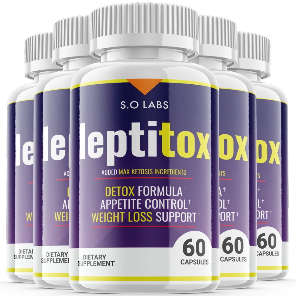 (5 Pack) Leptitox - Pills for Weight Loss - Energy Boosting Dietary Supplements for Weight Management and Metabolism - Advanced Ketogenic Ketones - 300 Capsules