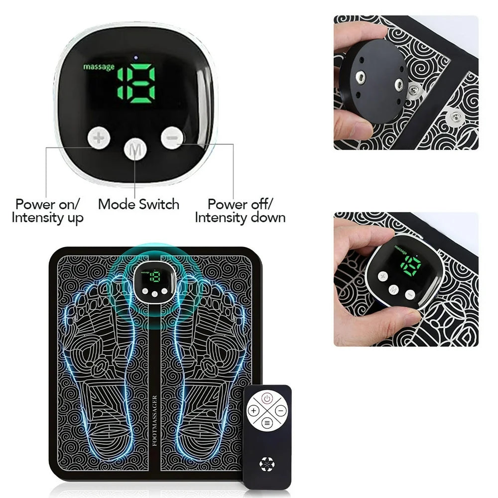 Weloille Foot Massager for Neuropathy Feet, Whole Body Massager for Neuropathy, Foot Massager for Circulation and Pain Relief, for Those Who Stand and Work All Day (8 Modes, 19Th Gear)