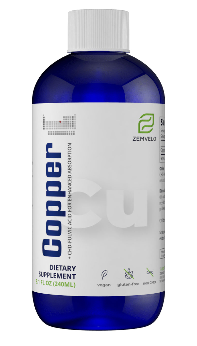 Liquid Ionic Copper | 96-Day Supply | Support Healthy Stress Response | Great with Iron and Zinc | Natural Supplement for Wellness