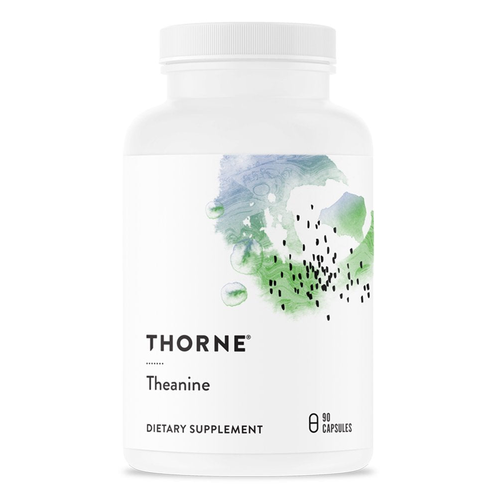 Thorne Theanine, 200Mg of L-Theanine, Support a Healthy Stress Response, Relaxation, and Focus, Increases Brain Alpha-Wave Production, 90 Capsules