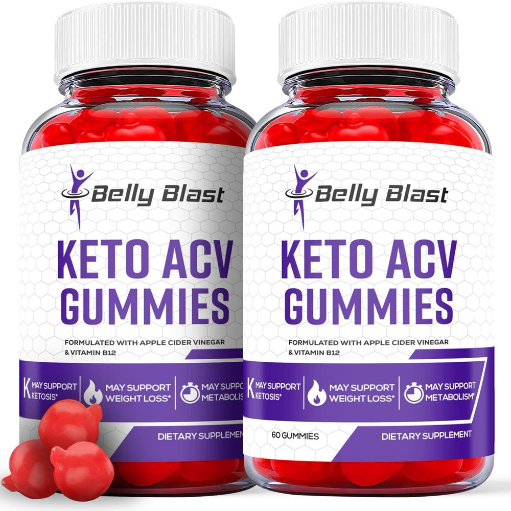 (2 Pack) Belly Blast Keto ACV Gummies - Apple Cider Vinegar Supplement for Weight Loss - Energy & Focus Boosting Dietary Supplements for Weight Management & Metabolism - Fat Burn - 120 Gummies