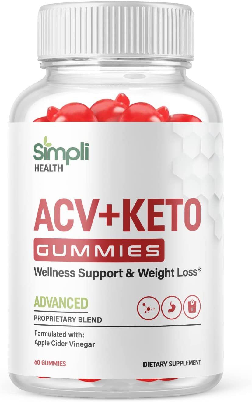 (1 Pack) Simpli Health ACV Keto Gummies - Energy & Focus Boosting Dietary Supplements for Weight Management & Metabolism - Fat Burn - 60 Gummies