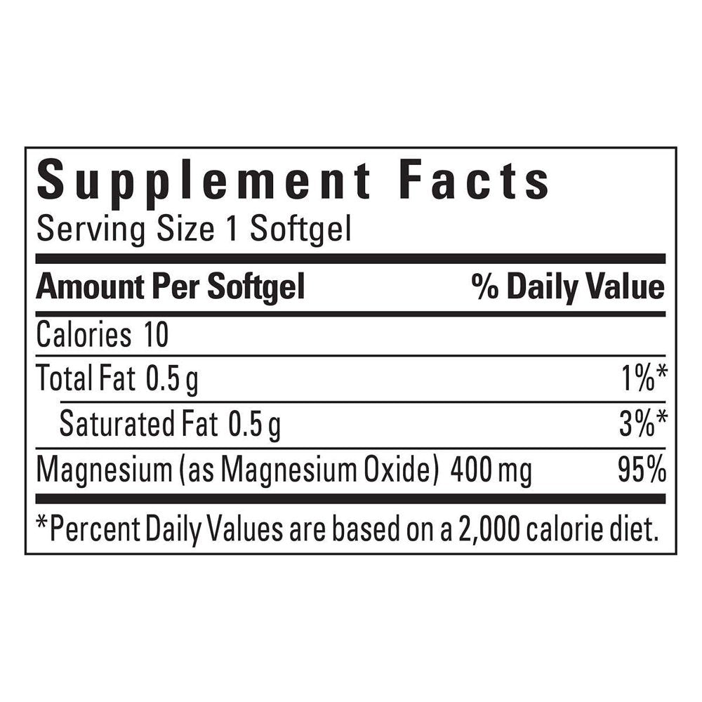 Nature Made Extra-Strength Magnesium 400 Mg - 180 Softgels