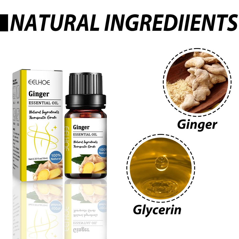 Quick-Acting Essential Oil, Belly Drainage Ginger Oil Plant Aroma Oil, Slimming Tummy Massage Ginger Oil for Fat Burning